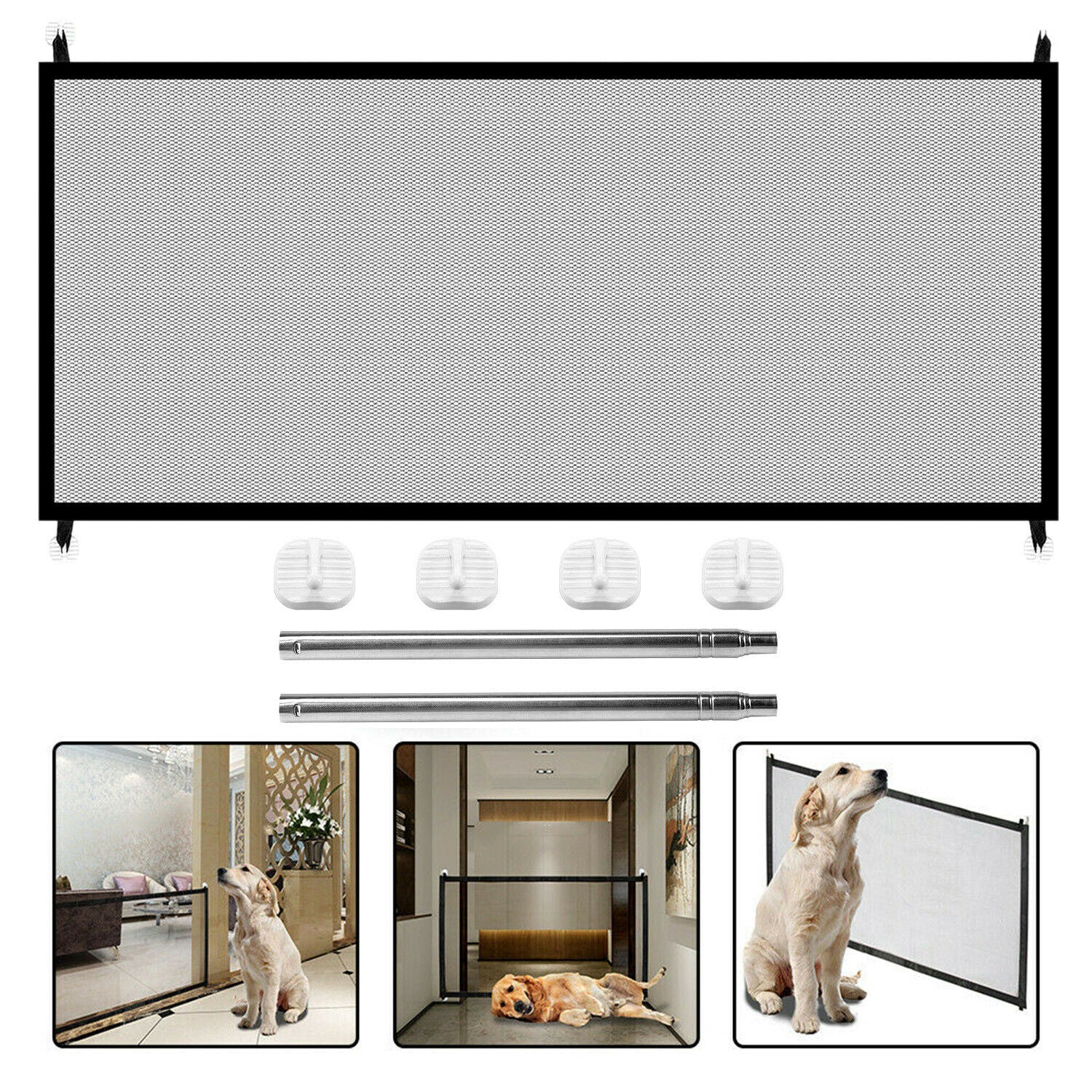 Portable Magic Pet Safety Gate & Mesh Fence - BelovedPets