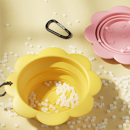 Dog Collapsible Bowl Folding Silicone Pet Travel Bowls Food Water Feeding BPA Free Foldable Cup Dish with Carabiner