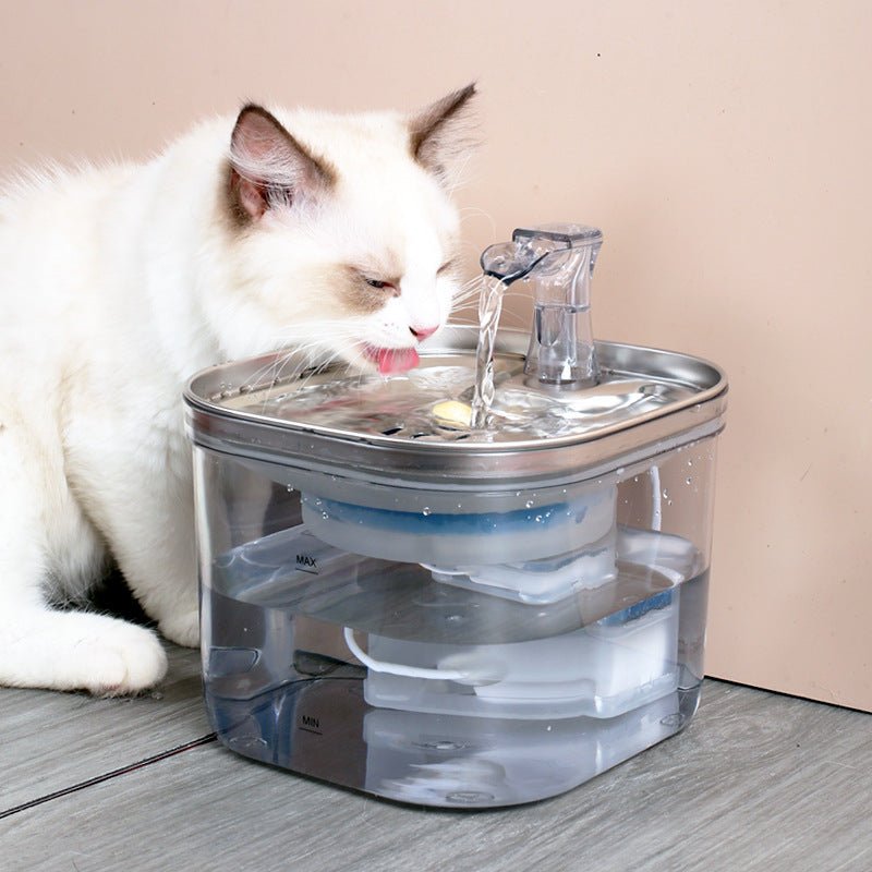 Stainless Steel Automatic Pet Water Fountain - BelovedPets