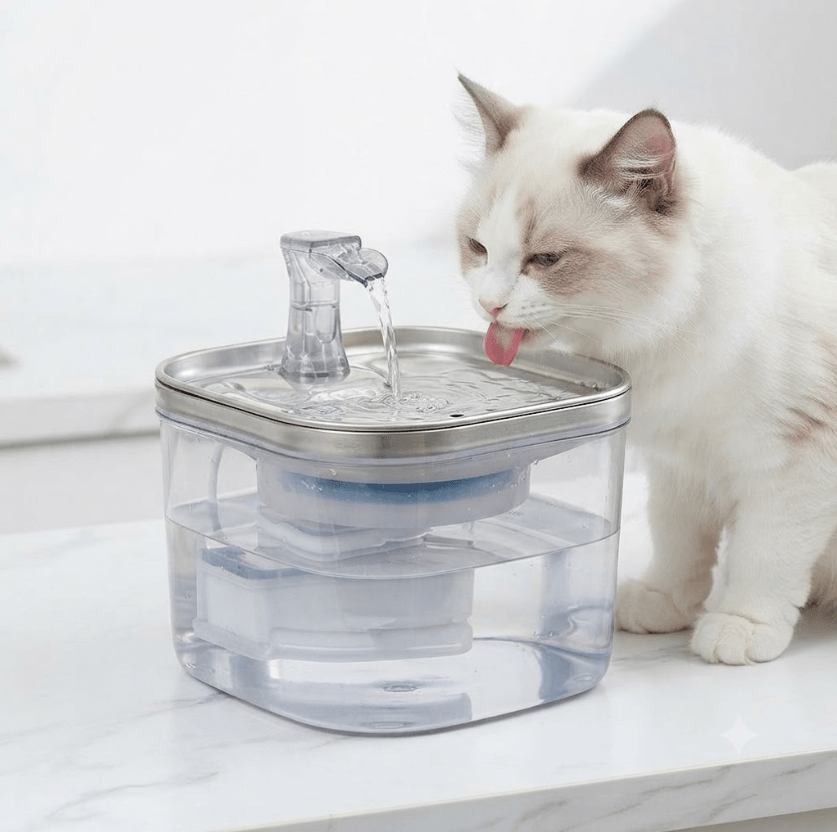 Stainless Steel Automatic Pet Water Fountain - BelovedPets